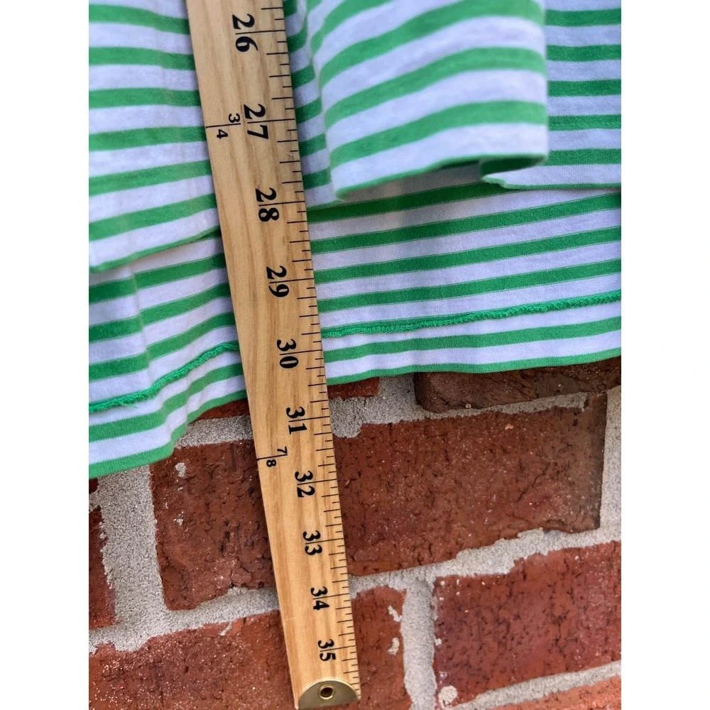 Polo Ralph Lauren Mens XL Green White Striped Short Sleeve Polo Shirt Cotton